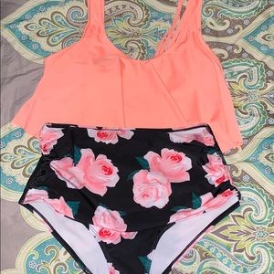2 Piece Bikini, High Waist Bathing Suit XL